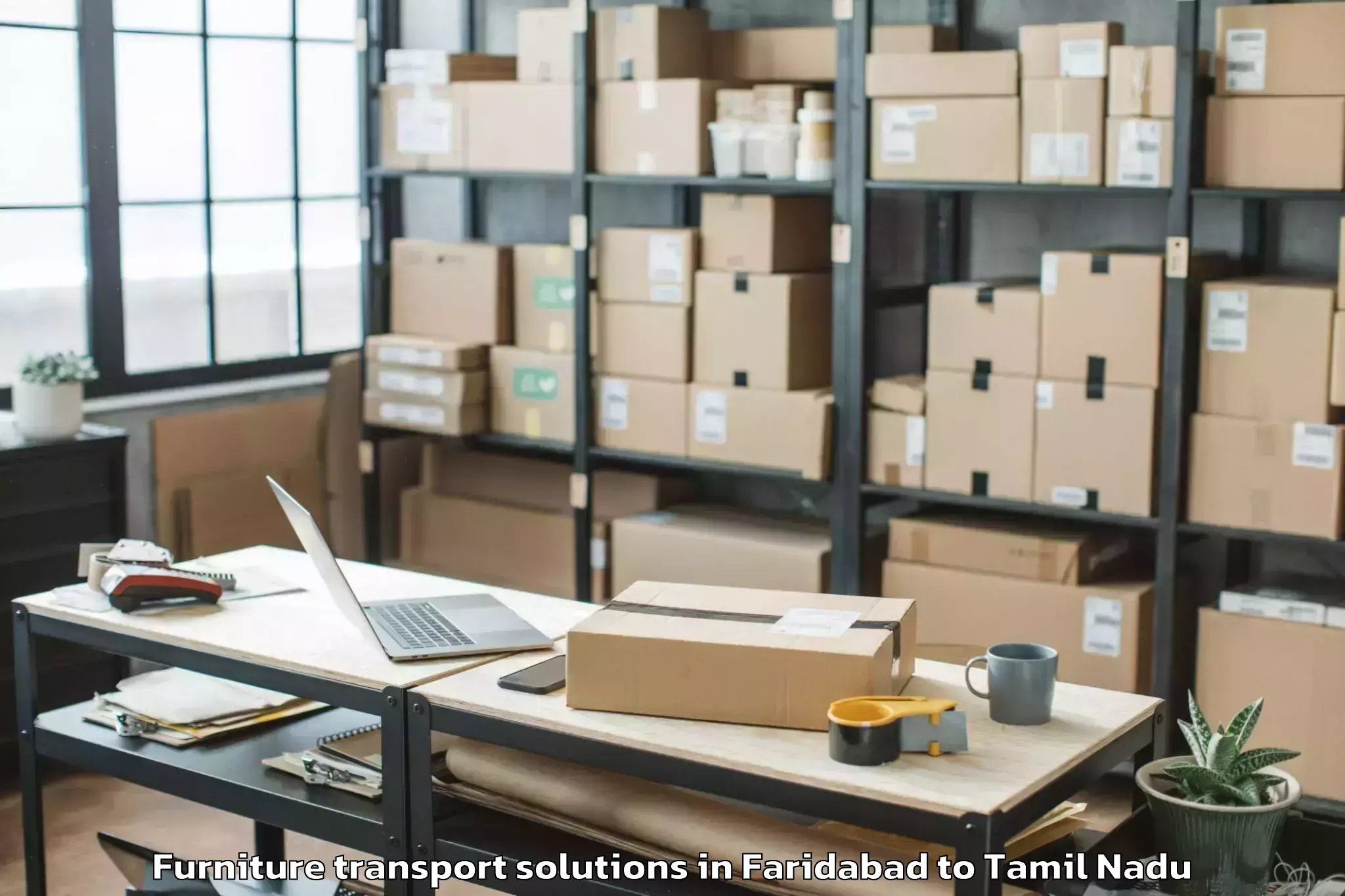 Trusted Faridabad to Nandambakkam Furniture Transport Solutions